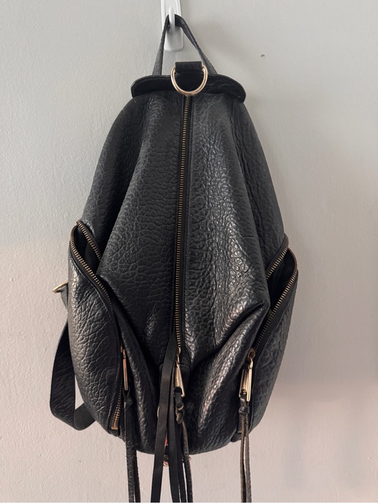 Rebecca Minkoff Handbags - Rebecca Minkoff Black Pebbled Leather Backpack with Gold Hardware